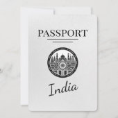 White India Passport Save the Date (Vorderseite)