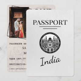 White India Passport Save the Date