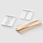 White Infinity Wedding Program Fans Fächer (Non-assembled)