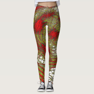 White Ink Flow Leggings