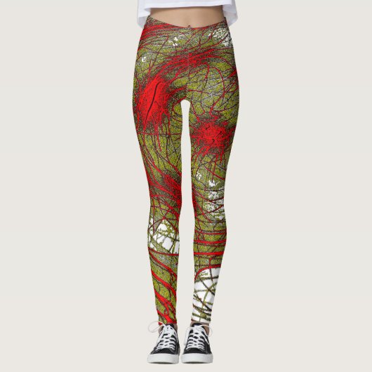 White Ink Flow Leggings (Vorderseite)