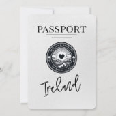 White Ireland Pass Einladung zur Hochzeit (Rückseite)