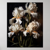 White Iris Blume Art Print Poster (Vorne)