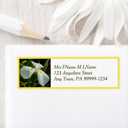 White Iris Label (Insitu)