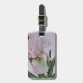 WHITE IRIS PERSONALISIERT LUGGAGE TAG GEPÄCKANHÄNGER (Vorderseite vertikal)
