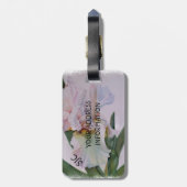 WHITE IRIS PERSONALISIERT LUGGAGE TAG GEPÄCKANHÄNGER (Rückseite vertikal)