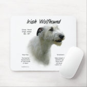 White Irish Wolfhound History Mousepad (Mit Mouse)