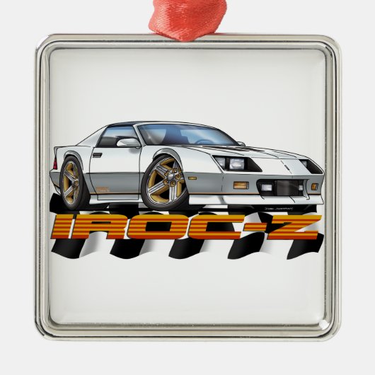 White IROC Z Ornament Aus Metall (Vorne)