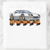 White IROC Z Rechteckiger Aufkleber (Tasche)