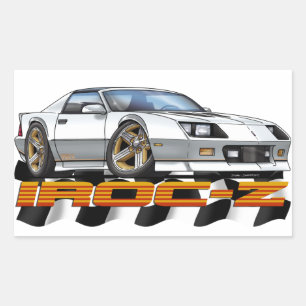White IROC Z Rechteckiger Aufkleber
