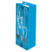 White Italian Greyhound Geschenktüte Für Weinflaschen (Vorderseite Schrägansicht)