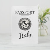 White Italy Passport Save The Date (Stehend Vorderseite)
