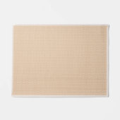 White & Ivory Beige Karierter Personalisierter Emp Fußmatte (Rückseite)