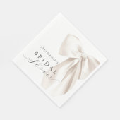 White Ivory Bow Brautparty Serviette (Ecke)