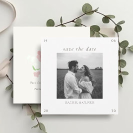 White & Ivory | Chic Floral Wedding  Save The Date