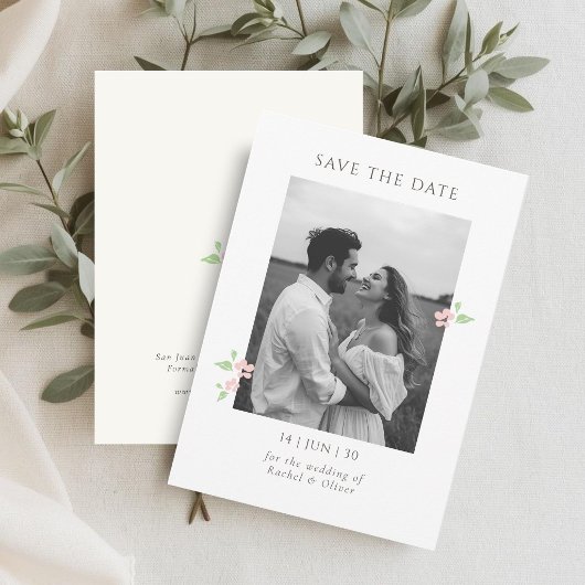 White & Ivory | Chic Floral Wedding Save the Date