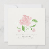 White & Ivory | Chic Floral Wedding  Save The Date (Rückseite)