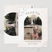 White Ivory Danke für die Hochzeitskarte Postkarte (Vorne/Hinten)