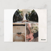 White Ivory Danke für die Hochzeitskarte Postkarte (Rückseite)