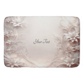 White Ivory Floral Bath Mat Badematte (Vorderseite)