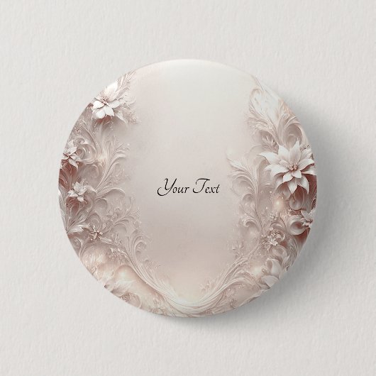 White Ivory Floral Button (Vorderseite)