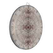 White Ivory Floral Dartboard Dartscheibe (Vorderseite Links)