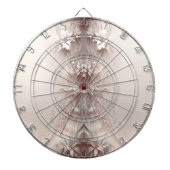 White Ivory Floral Dartboard Dartscheibe (vorne)
