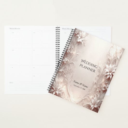 White Ivory Floral Planner Planer (Anzeige)
