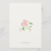 White & Ivory | Petit Floral Wedding Invitation Einladung (Rückseite)