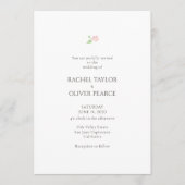 White & Ivory | Petit Floral Wedding Invitation Einladung (Vorderseite)