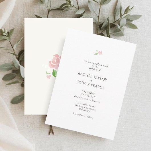 White & Ivory | Petit Floral Wedding Invitation Einladung