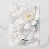 White Ivory Quiet Luxury Romantic Elegant Wedding Folieneinladung (Rückseite)