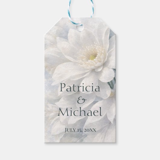 White Ivory Quiet Luxury Romantic Elegant Wedding  Geschenkanhänger (Vorderseite)