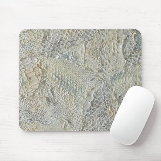 White Ivory Snakeskin Mousepad (Mit Mouse)