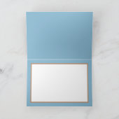 White Japanese Anemones Sky Blue Color Background Karte (Innenseite)