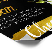 White Jasmine Elegant Mimosa Bar Sign Poster (Ecke)