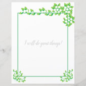 White Jasmine Floral Lined Writer Paper (Rückseite)