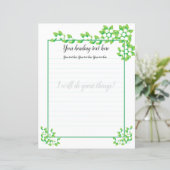 White Jasmine Floral Lined Writer Paper (Stehend Vorderseite)