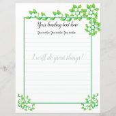 White Jasmine Floral Lined Writer Paper (Vorderseite)