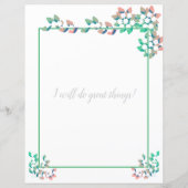 White Jasmine Floral Lined Writer Paper (Rückseite)