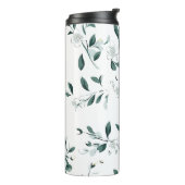 White Jasmine Pattern Thermosbecher (Nach links gedreht)