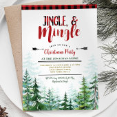 White Jingle & Mingle Weihnachts-Party Lumberjack Einladung