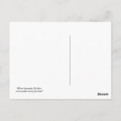 White Jomanda (Dahlia) Postkarte (Rückseite)