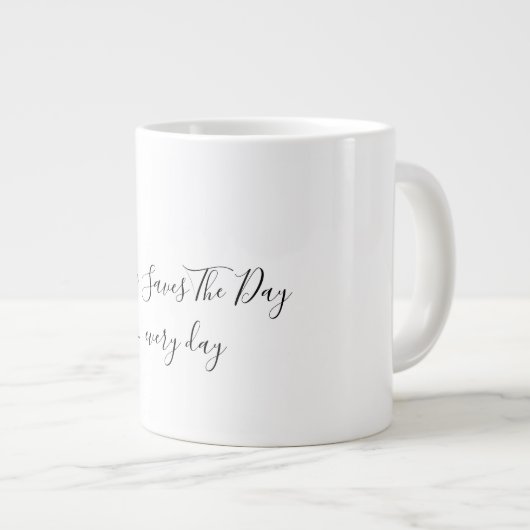 White Jumbo-Tasse (Vorderseite Rechts)