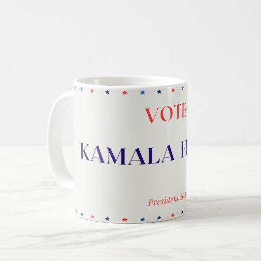 White Kamala Harris Tasse (Vorderseite Links)