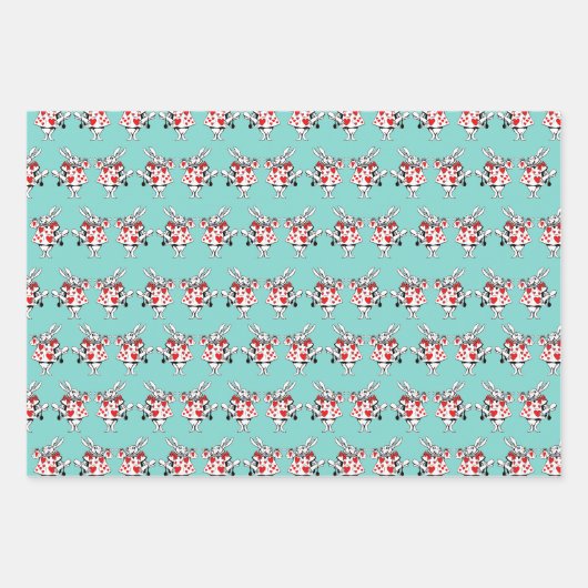 White Kanbit Trumpeter Alice im Wunderland DIY COL Geschenkpapier Set (Vorderseite 2)