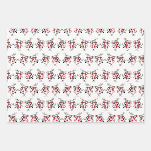 White Kanbit Trumpeter Alice im Wunderland DIY COL Geschenkpapier Set (Vorderseite)