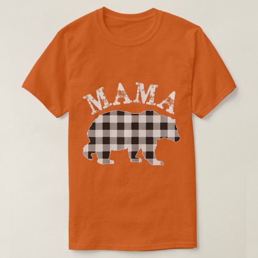 White Kariert Mama Bear Buffalo Matching Family Pa T-Shirt (Design vorne)