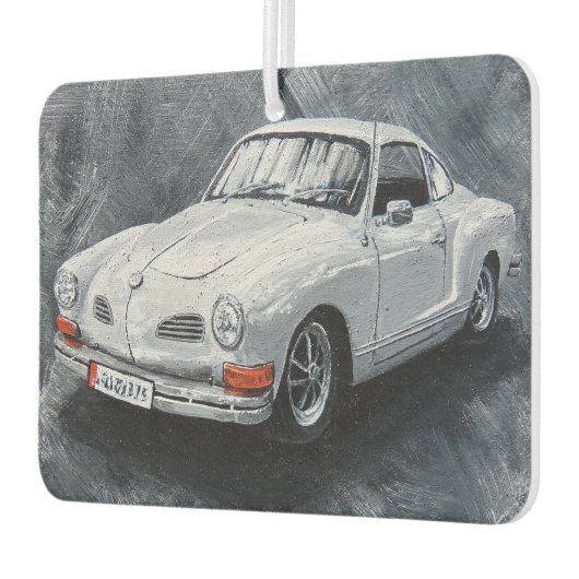 White Karmann Ghia Air Freshener Autolufterfrischer (Links)