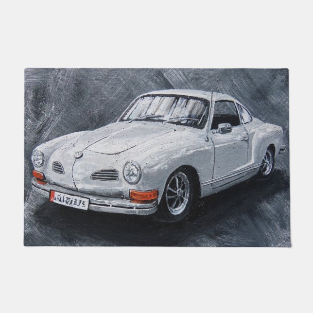 White Karmann Ghia Doormat Fußmatte (Vorderseite)
